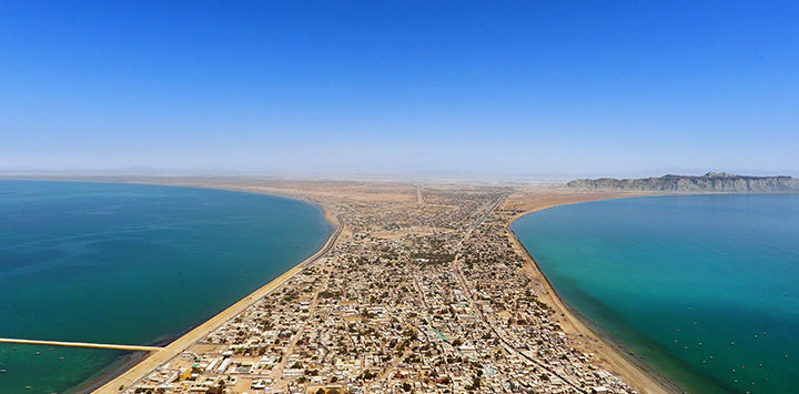 aerial view of gawadar city