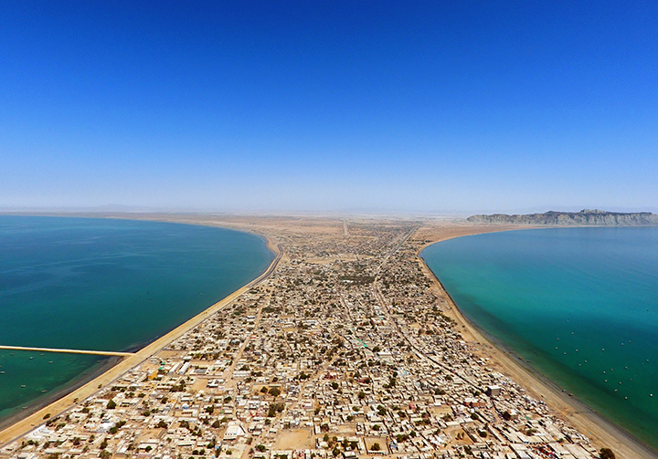 aerial view of gawadar city